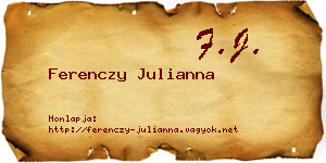 Ferenczy Julianna névjegykártya